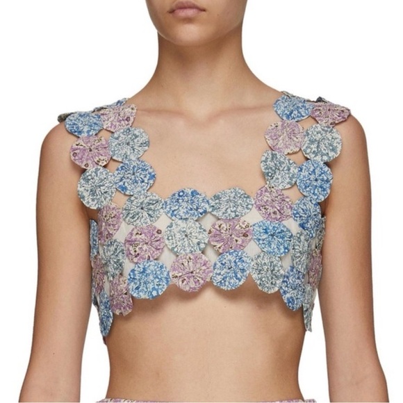 Sea Tops - SEA New York Ida print hand-made yo yo cotton tank XS NWT